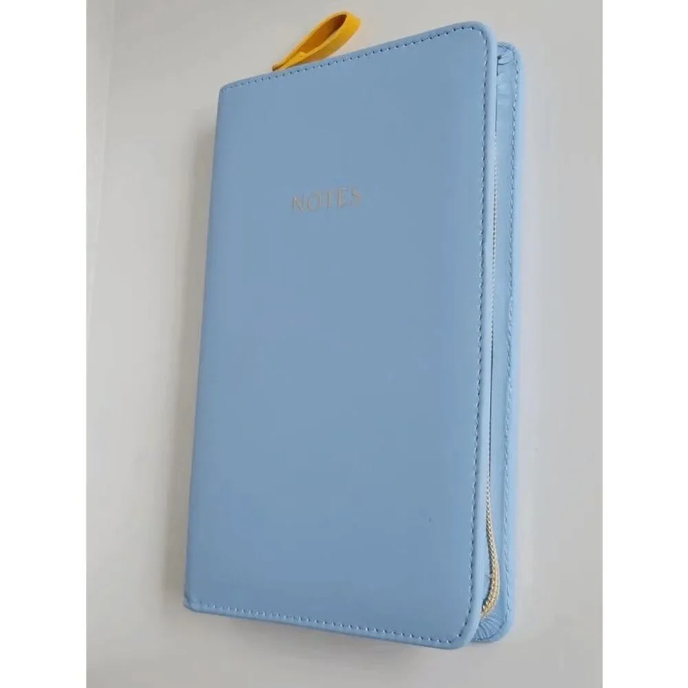 Padded Blue Zip Notes Journal
